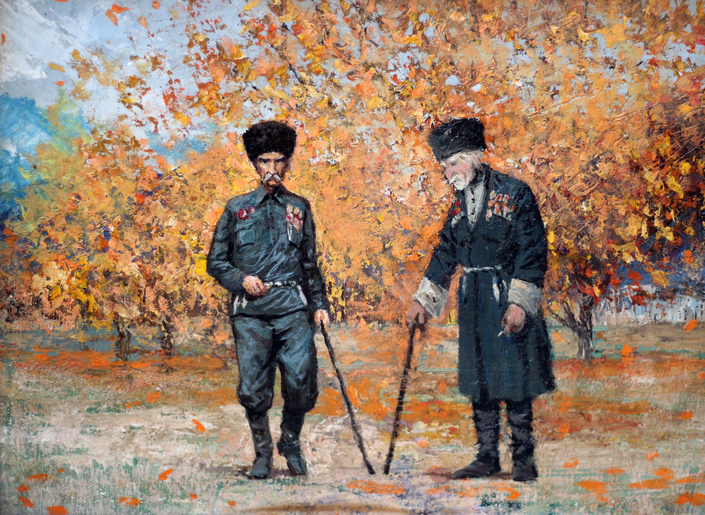 В Адыгее 90-летний художник — ветеран Великой Отечественной  войны — открыл персональную выставку