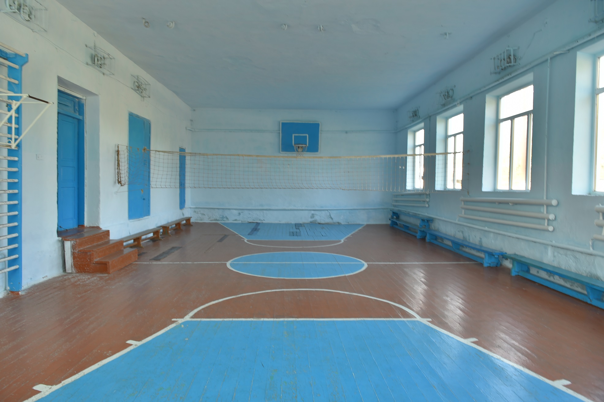 В школе станицы Курджипской отремонтируют спортзал