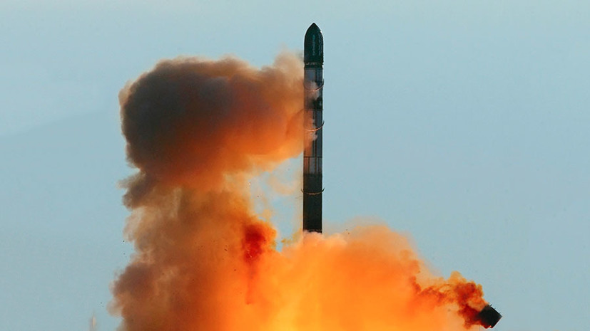Фото: Запуск «Сатаны» на полигоне «Ясный» в Оренбургской области РИА Новости
